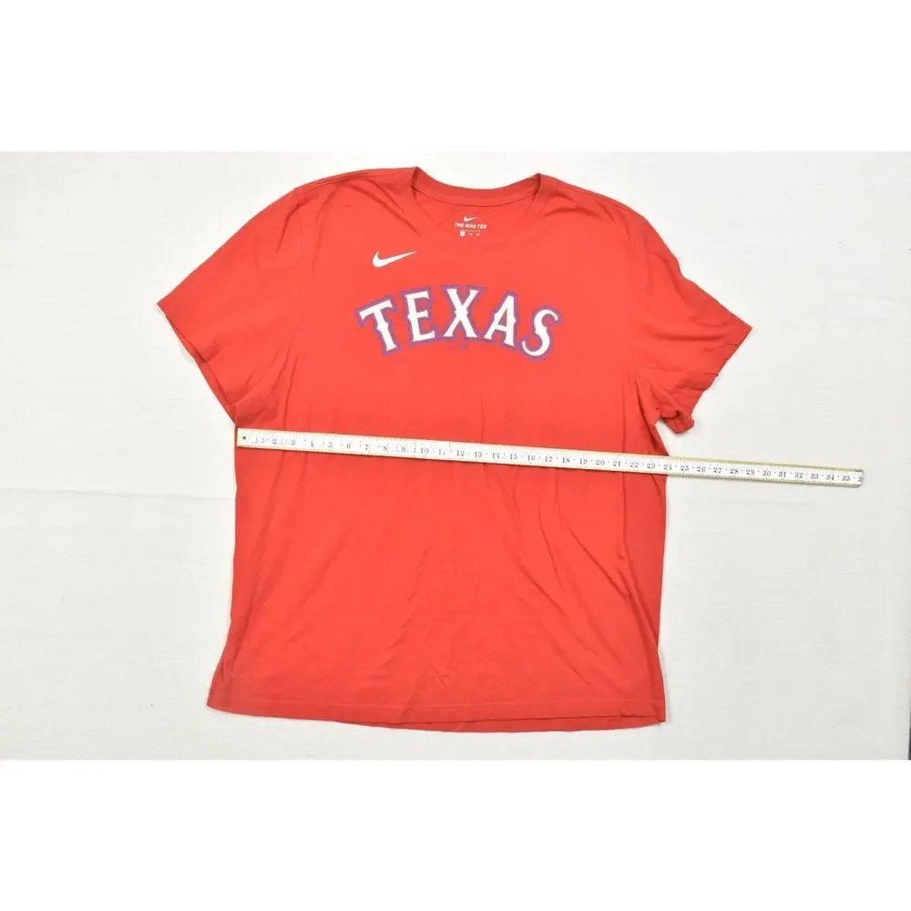 Nike Texas Rangers Rougned Odor 12 Red MLB Baseball Player T-Shirt Men's Size XX
